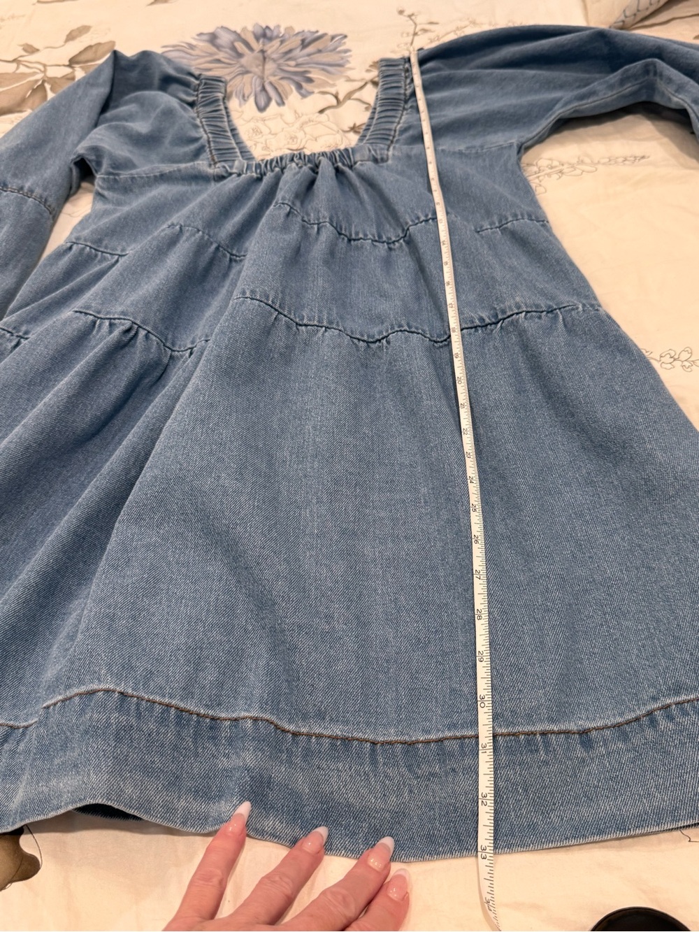 FREE PEOPLE Lou Jean Denim Babydoll Dress, size Small - Picture 9 of 13